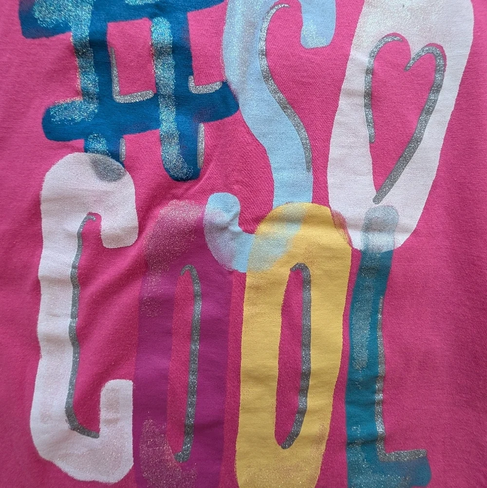 Gymboree Girls Pink Long-Sleeve Tee with Colorful 